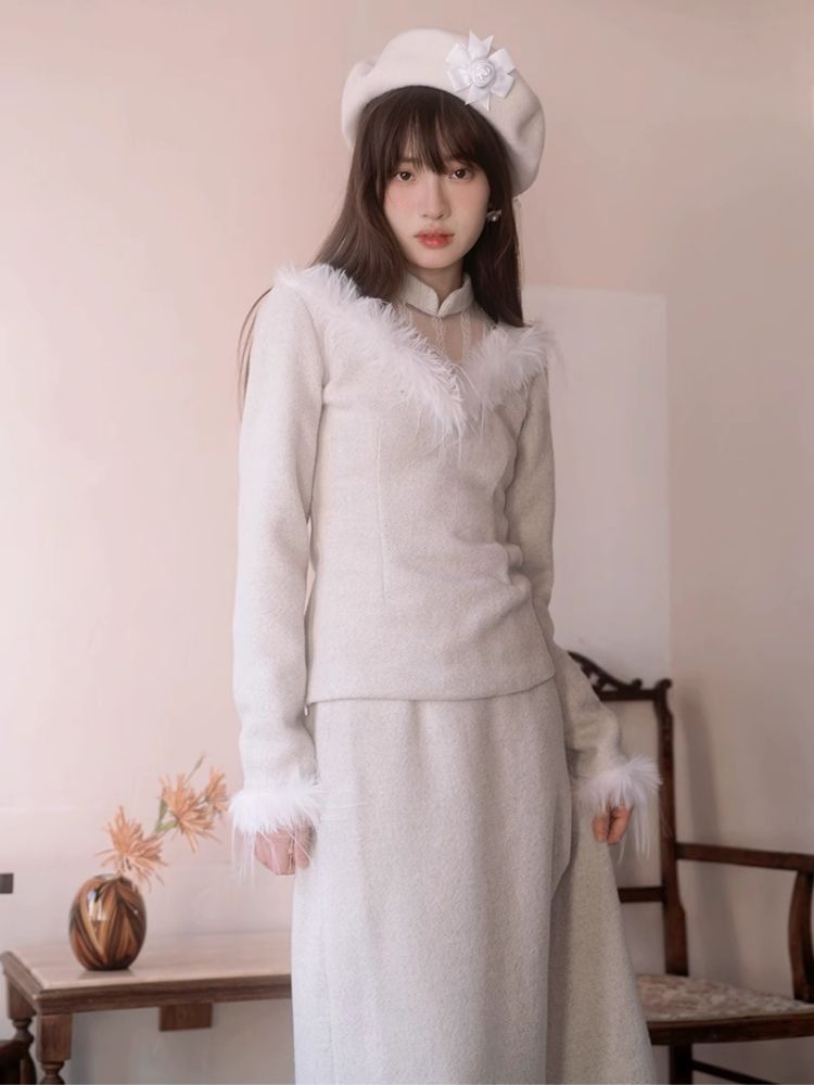 Side Split Long Half Skirt【s0000004902】