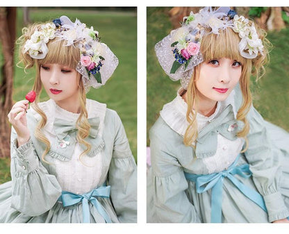 Chess Story - Vintage Lolita Long Sleeve OP Dress