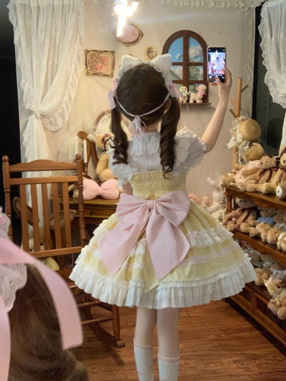 Sugar Girl - MeowRin SweetMaid - Sweet Lolita JSK, Adjustable Straps