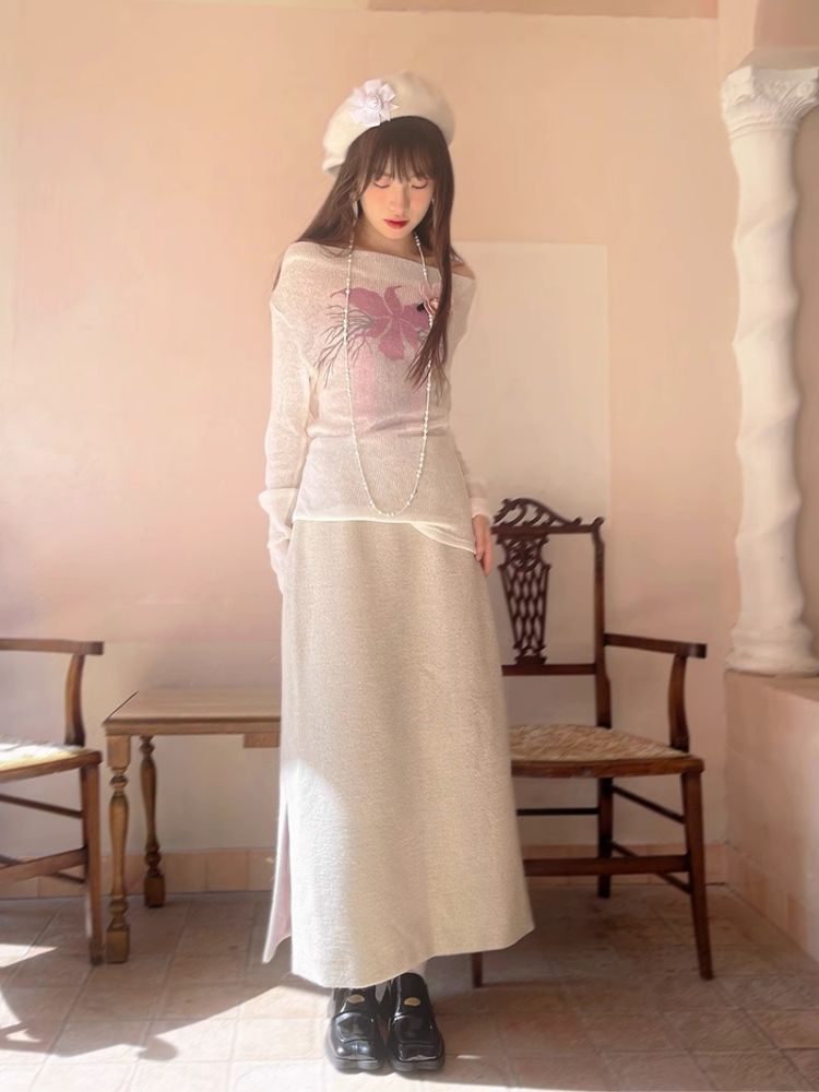 Side Split Long Half Skirt【s0000004902】