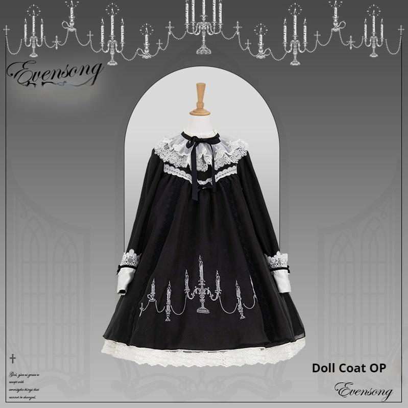 Mademoiselle Pearl - Winter Evening Prayer - Gothic Lolita Jumper Dress Embroidered Candlestick OP Dress