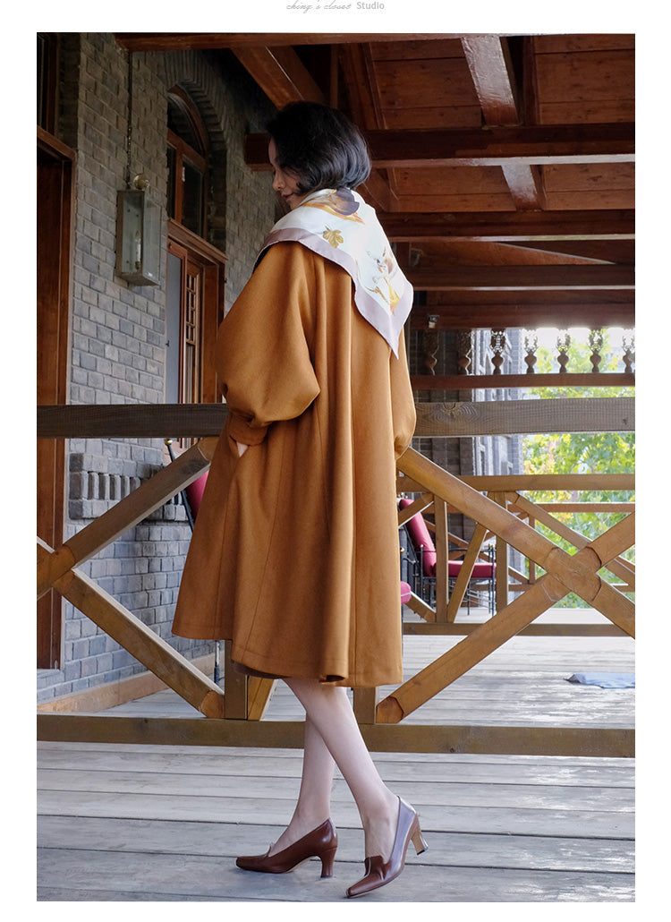 Western lady classical wool coat