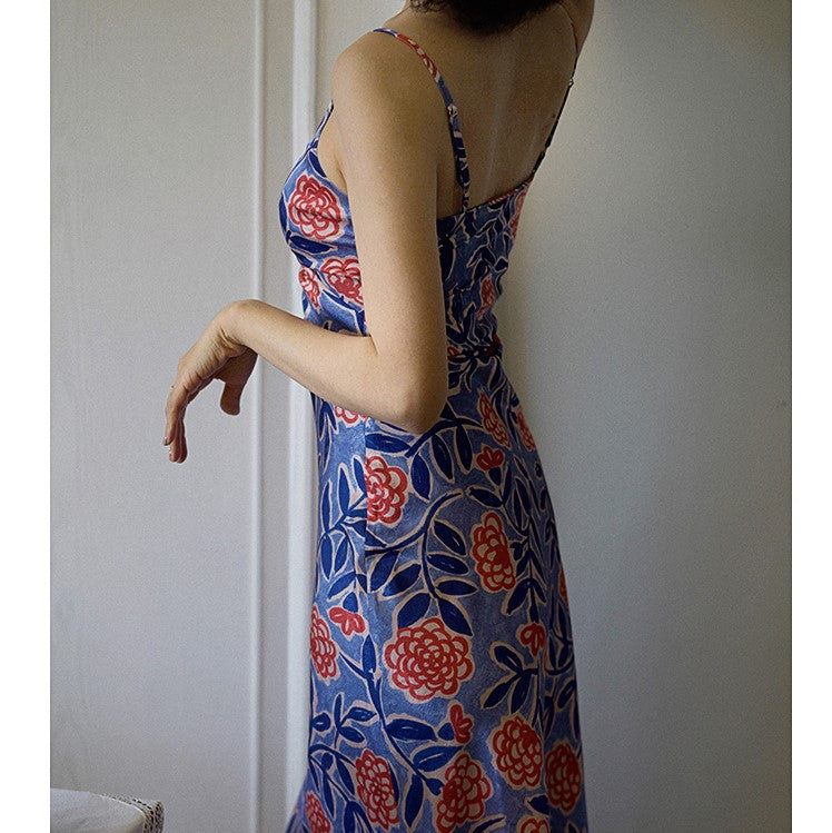 Summer floral print camisole dress