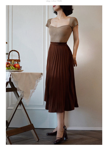 Western Ladies Elegant Pleated Skirt