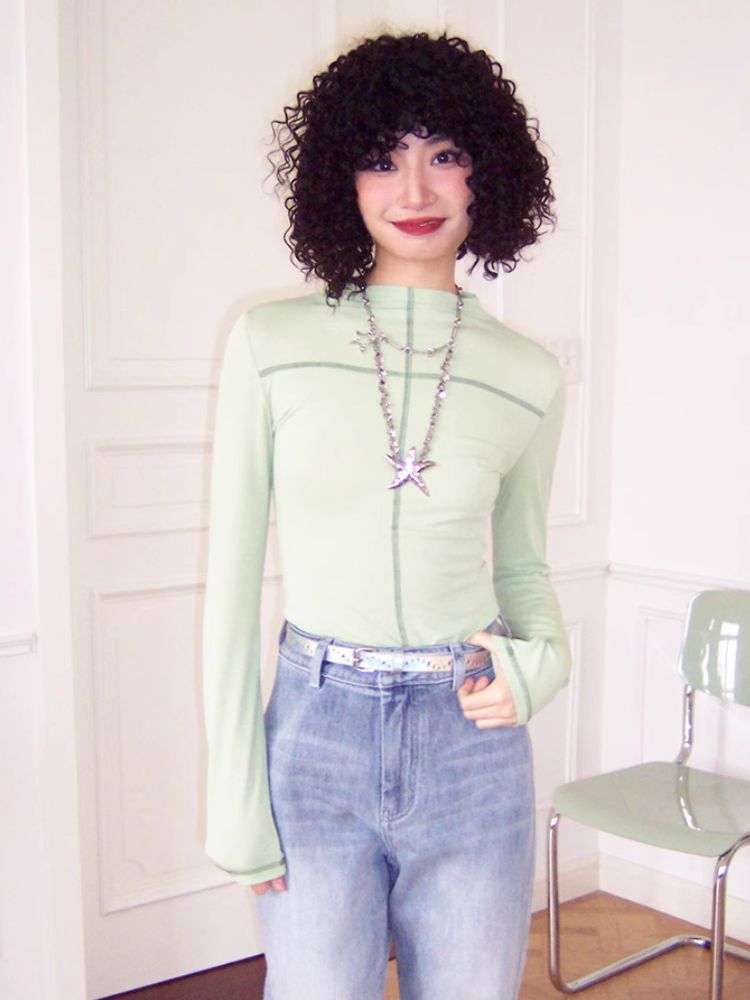 Stitching High Neck Inner T-Shirt【s0000007120】