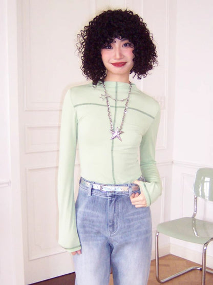 Stitching High Neck Inner T-Shirt【s0000007120】