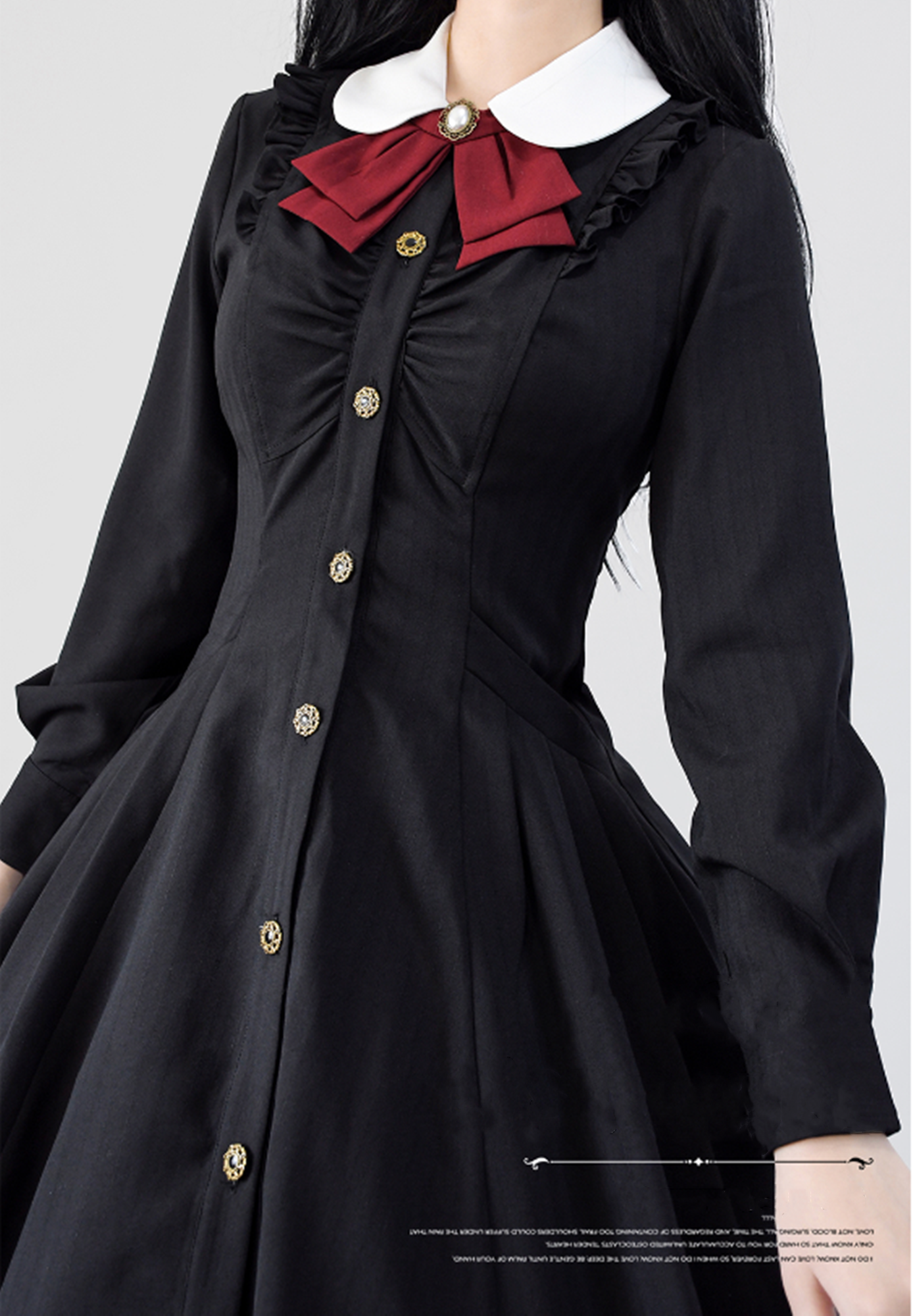 Forest Wardrobe - Winter Lolita Classic Front Open Stripe OP