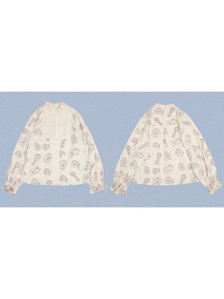 Lace Accordion Pleated Girl’s Shirt【s0000003623】