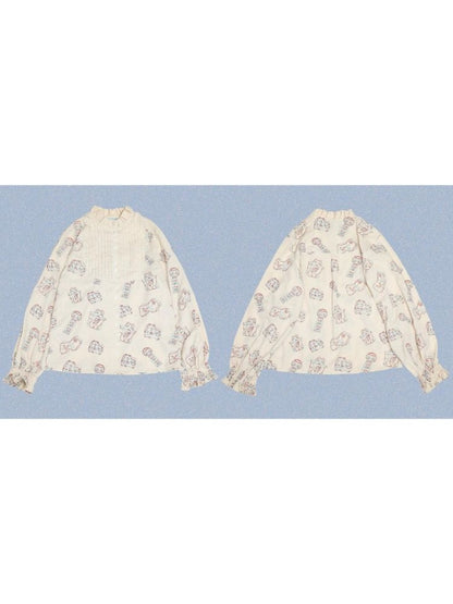 Lace Accordion Pleated Girl’s Shirt【s0000003623】