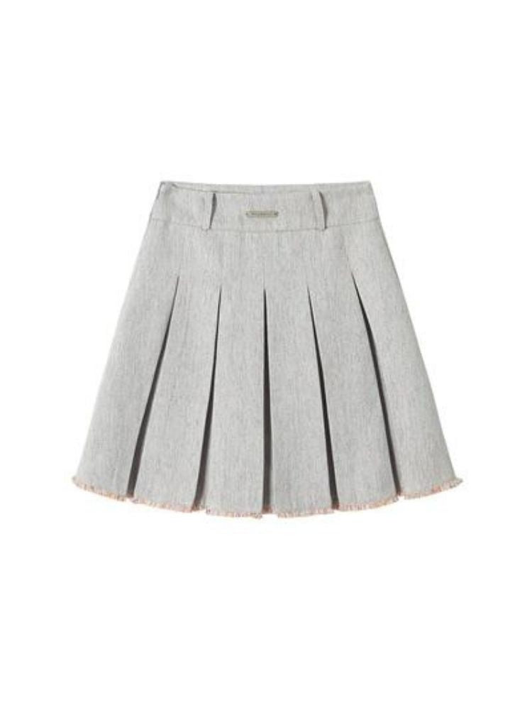 High-waisted lace pleated skirt 【s0000003362】