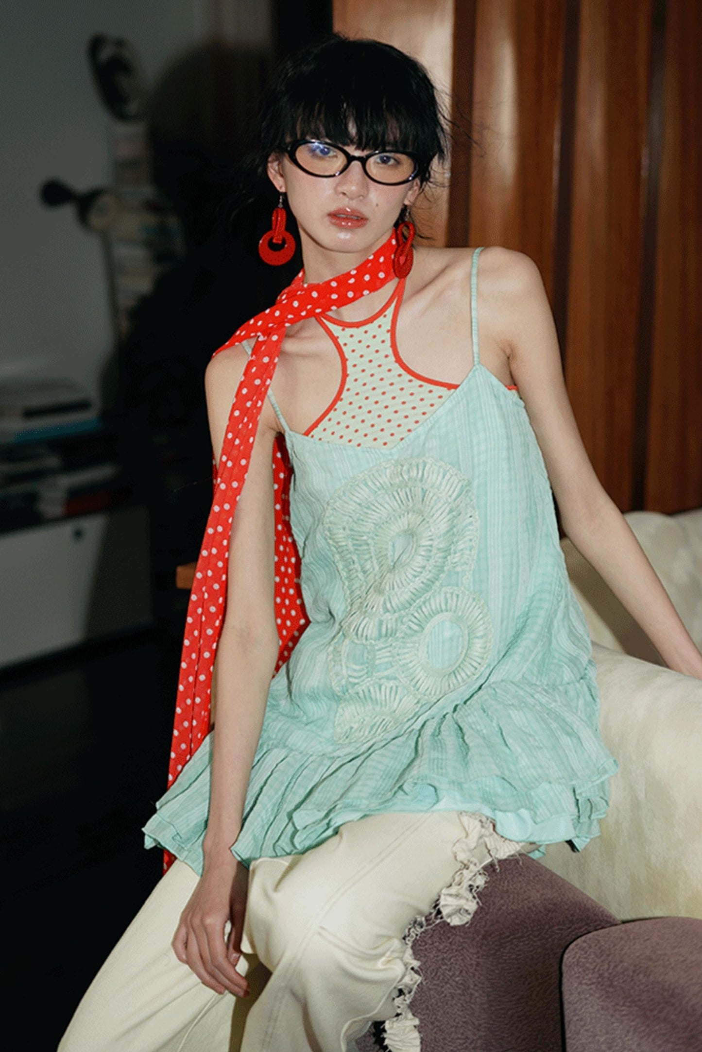 Vintage Dual-Sided Color Knit Tank Top