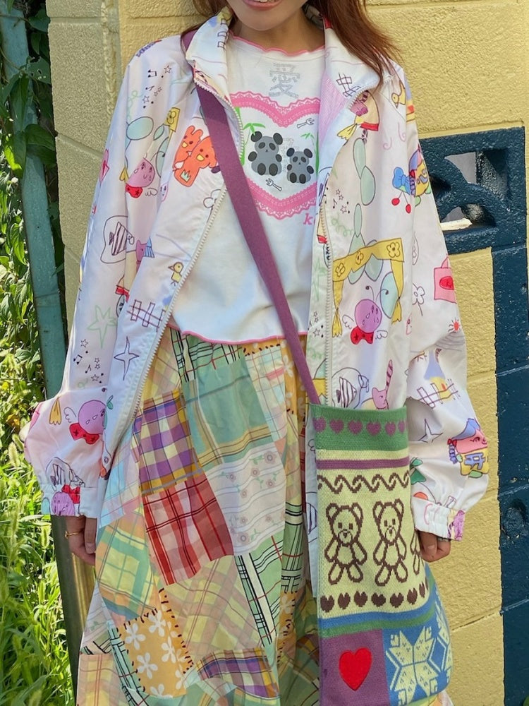 Graffiti Illustration Loose Zip Jacket【s0000003562】