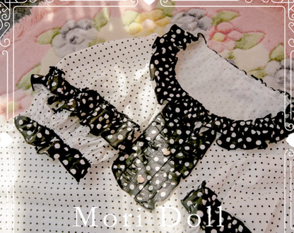 Mori Doll - Strawberry Jam - Sweet Dot Print Short Sleeve Shirt Multicolors