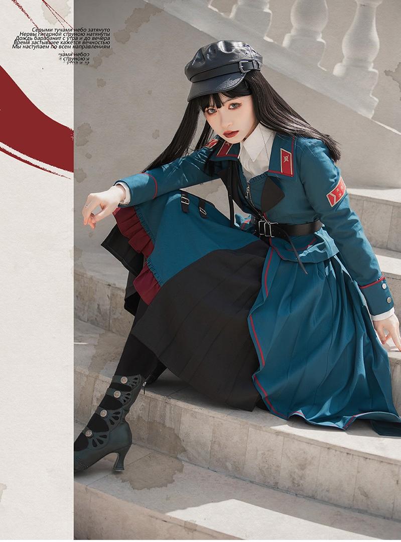 Cyan Lolita - Dwanguard - Military Lolita JSK and Jacket