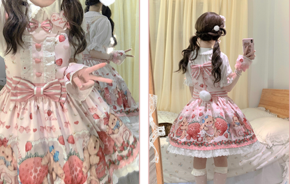 Polaris Lolita - Rabbit Berry Gift Box - Sweet Lolita Salopette and Dress Set