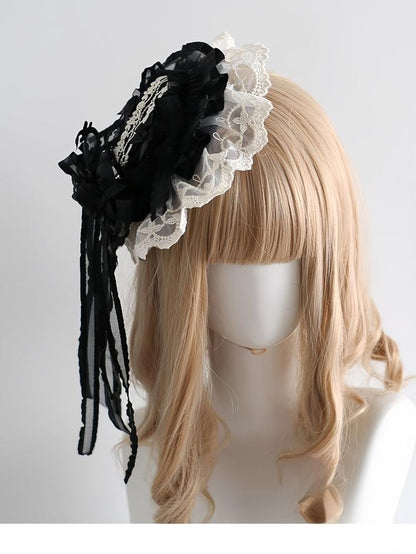 Xiaogui - Maid Lolita Hairband Doll Lolita Cuffs and Top Hat