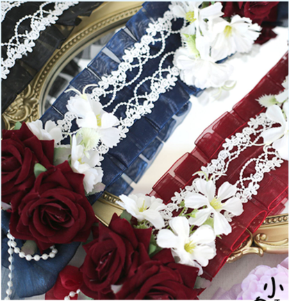 Xiaogui - Elegant Lolita Floral Lace Handmade Headband