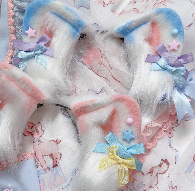 Cheese Cat - Sweet Lolita Dog Ears Shaped KC Multicolor