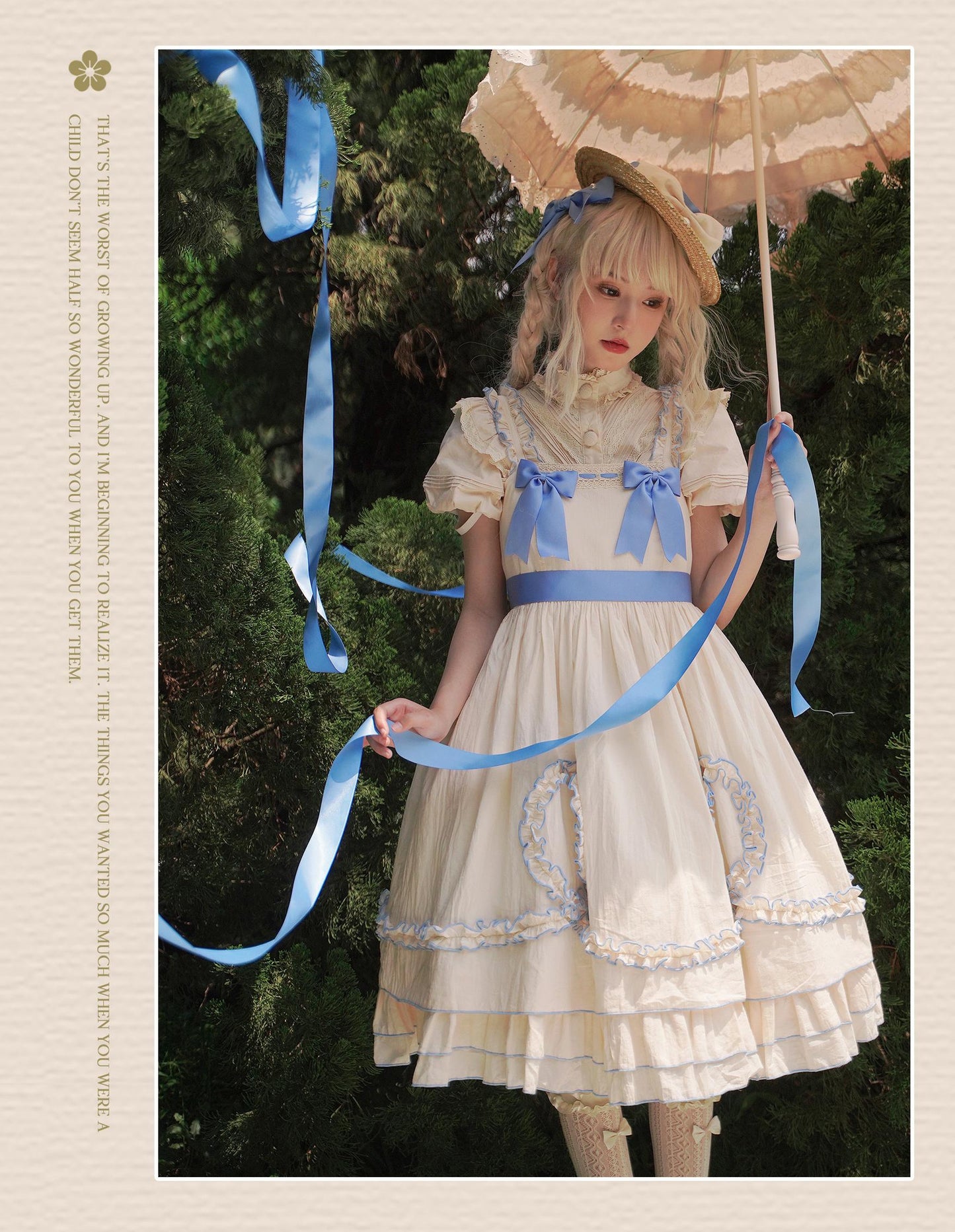 Magic Tea Party - Classic Lolita JSK Dress Solid Color Short Sleeve Dress