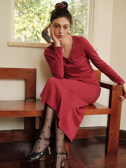 Little Sexy Floral V-Neck Top【s0000007500】