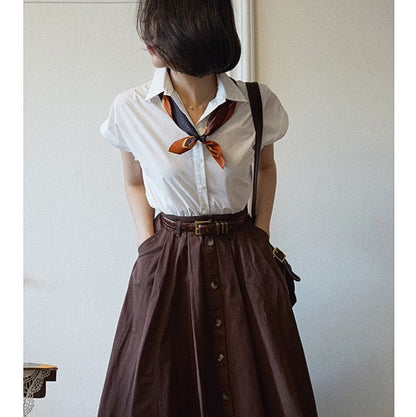 Western lady's vintage white blouse