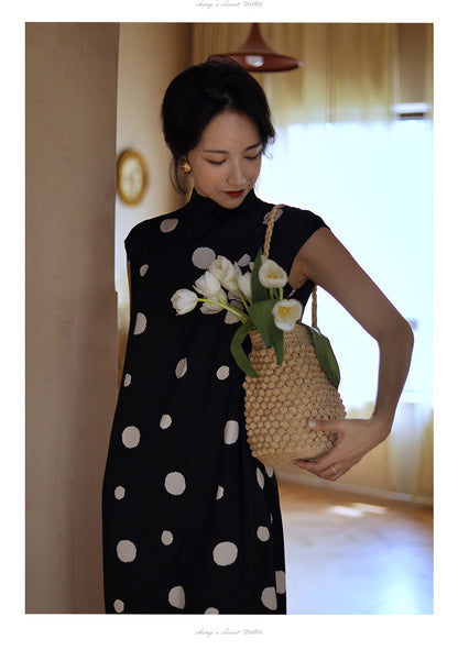 Countess Polka Dot Black Dress