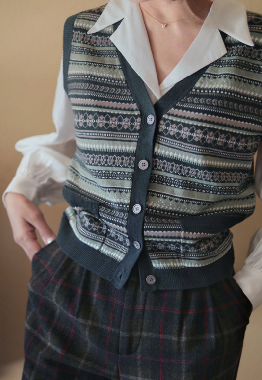 nordic knit vest