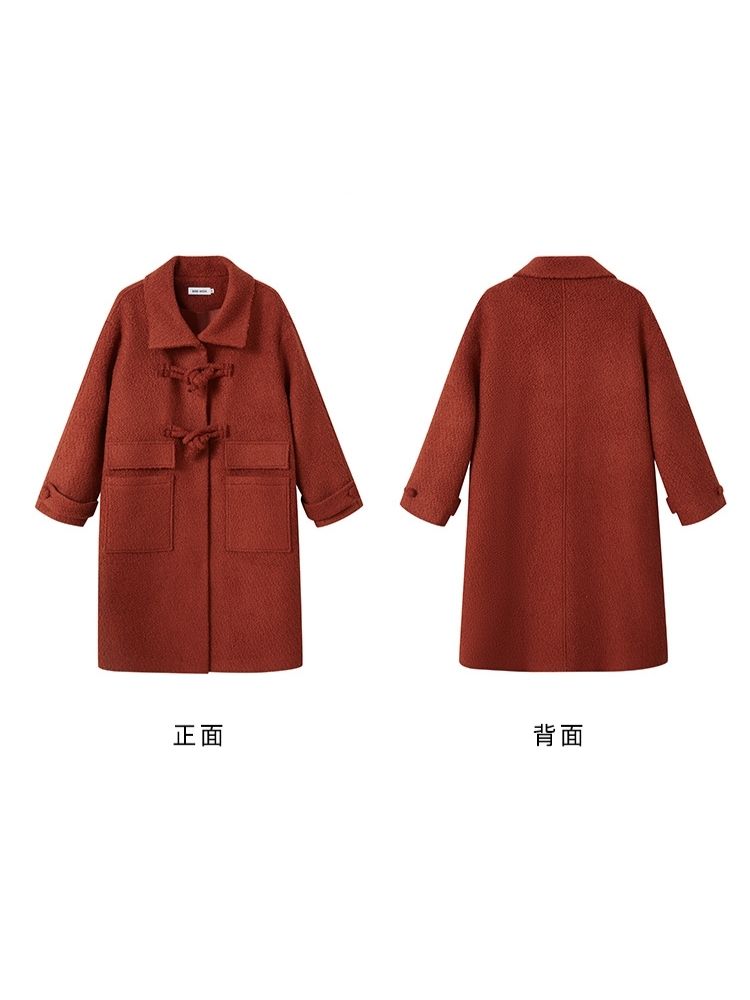 Romantic ambient Chinese button tabs red coat【s0000005629】