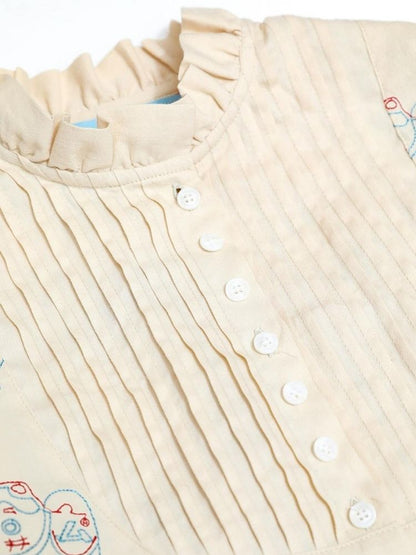 Lace Accordion Pleated Girl’s Shirt【s0000003623】