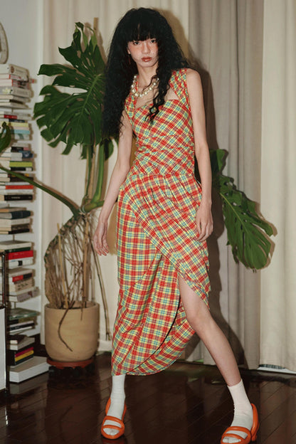 Floral Asymmetrical Crop Dress