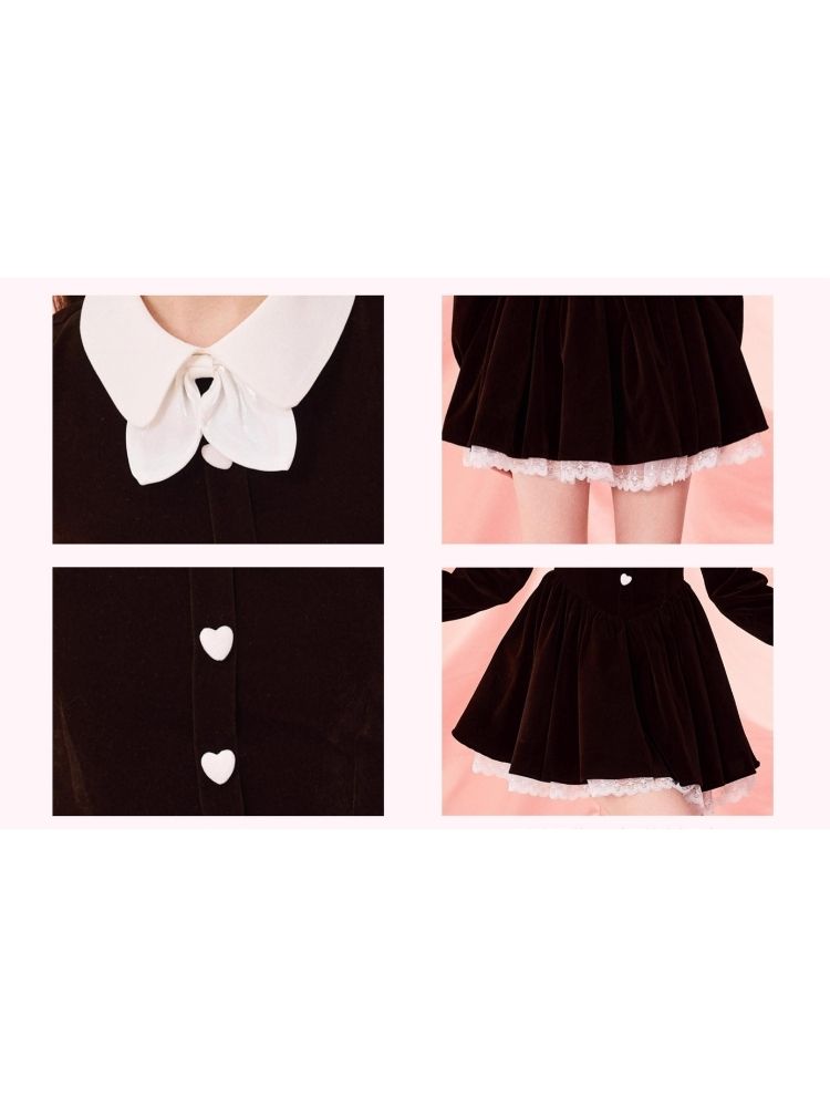 Bubble Sleeve Waist Slim Long Sleeve Dress【s0000006963】