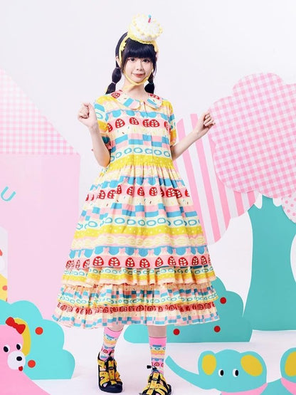 Showa Girl Original Print Cake Dress 【s0000002882】