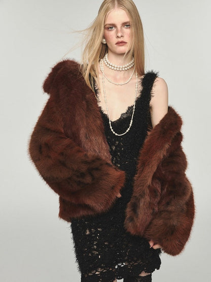 Fake Fur Gradient Windproof Loose Coat【s0000005004】