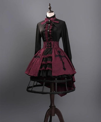 CastleToo - Evil Twins - Ouji Lolita Vest Shorts Skirt Set