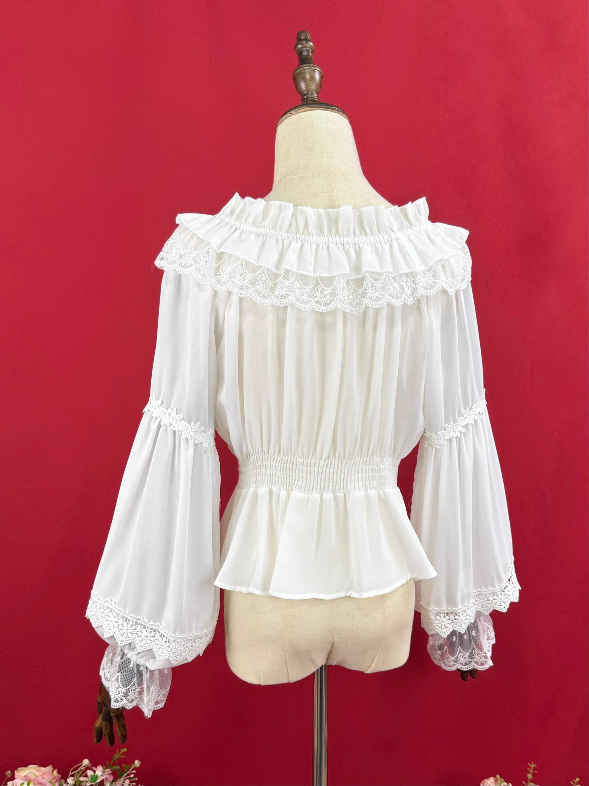DMFS Lolita - Chiffon Off-Shoulder Classic Lolita Blouse