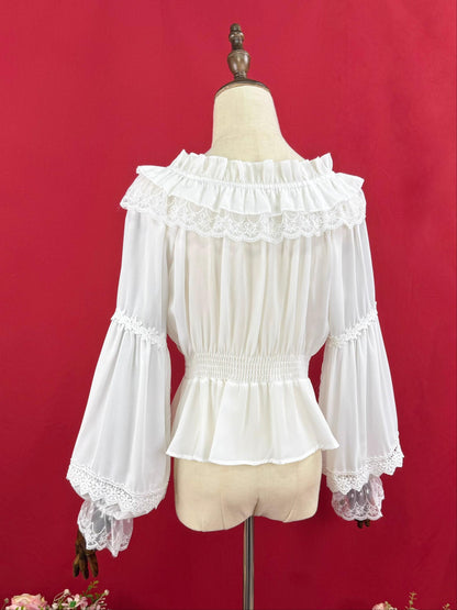 DMFS Lolita - Chiffon Off-Shoulder Classic Lolita Blouse