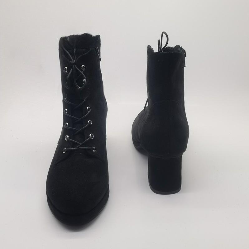 Antaina - Retro Lolita Shoes High Heel Suede Shoes Petal Shaped Topline Customized