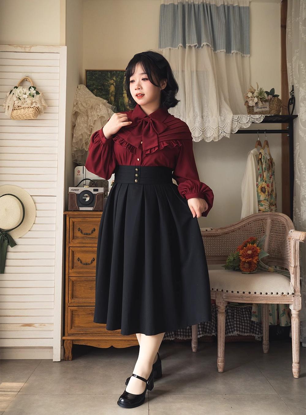 Forest Wardrobe - Forest Basket - Elegant Lolita Pleated Skirt