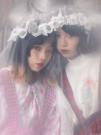 Flower bud plaid suspender dress【s0000003611】