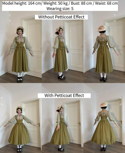 Sweet Wood - Margaret - Plus Size Lolita Dress Suit Solid JSK