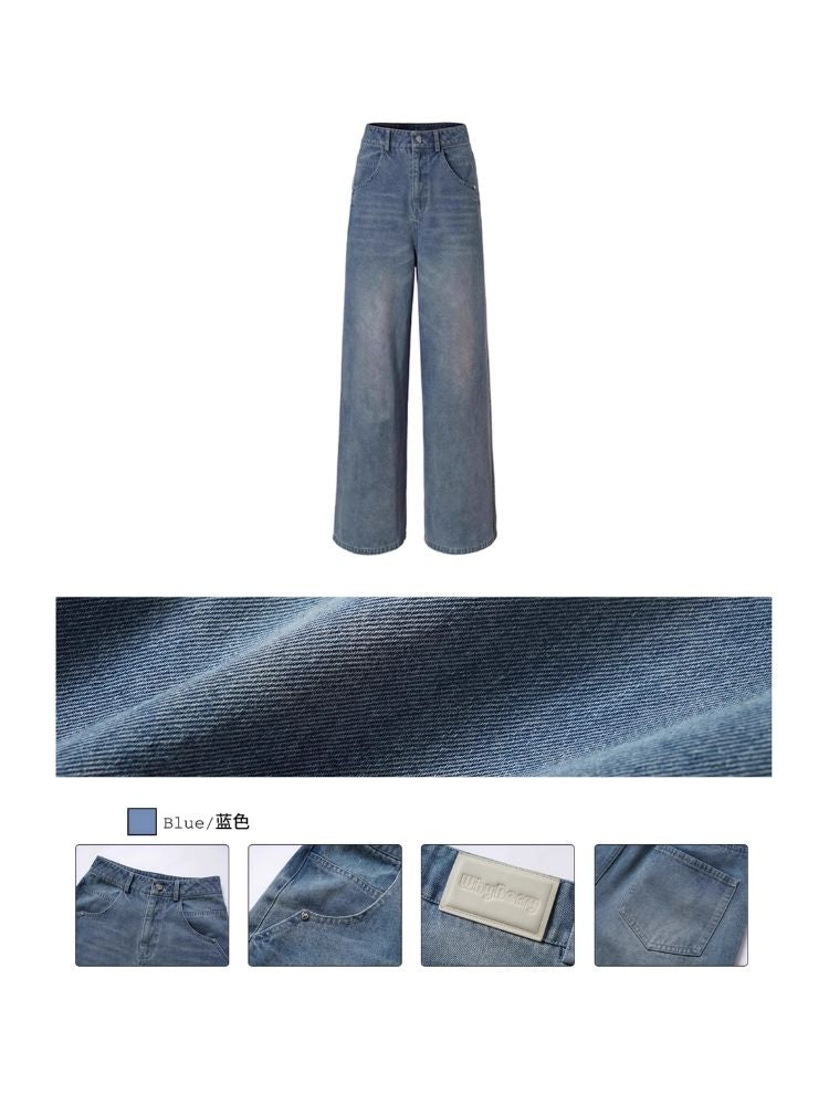 High-waisted wide-leg jeans【s0000006196】