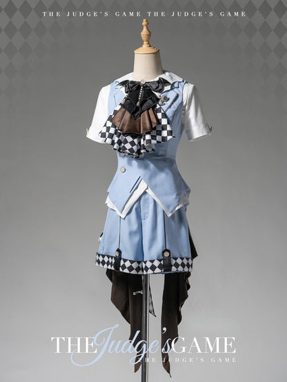 Forest Fluorescent Carps - The Judge's Game - Light Blue Ouji Lolita Shorts, Short Sleeve Shirt