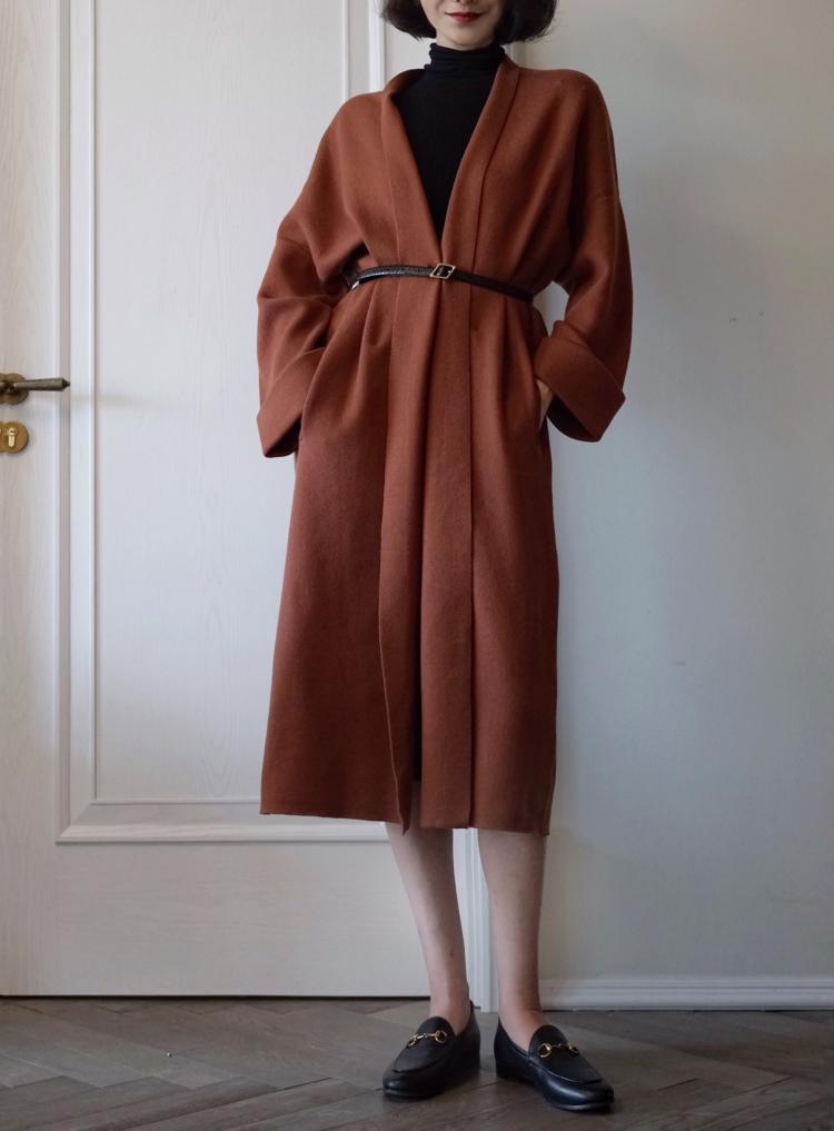 Western lady's classical long coat