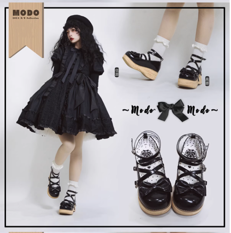 MODO - Sweet Lolita Round-Toe Platform Shoes