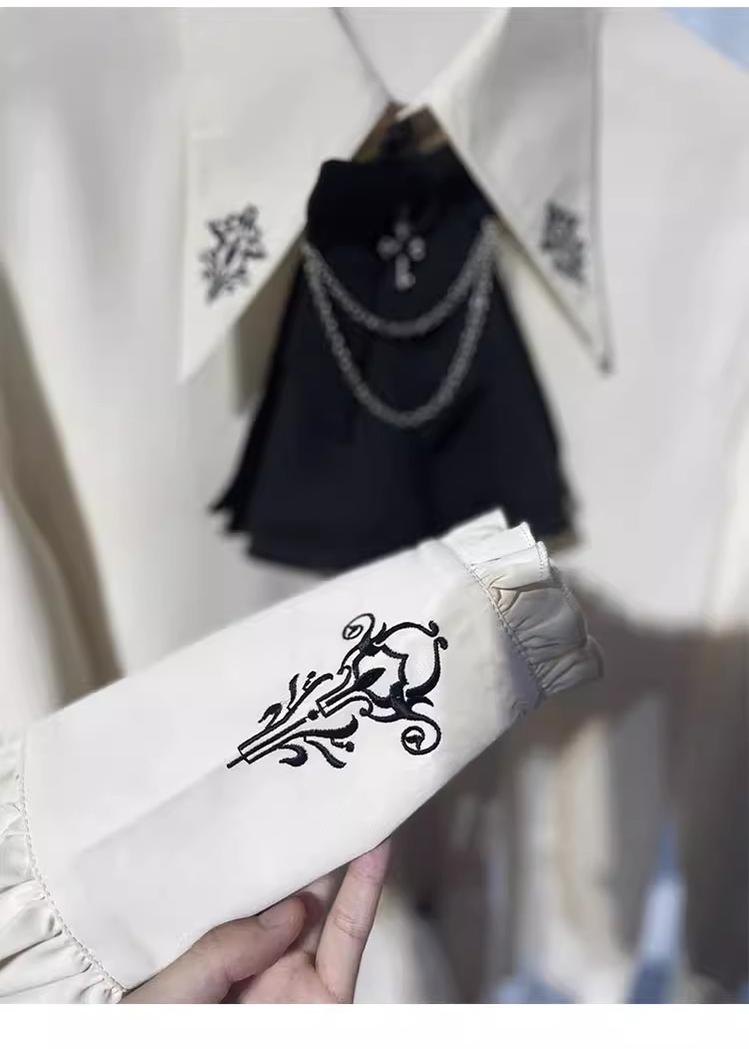 CastleToo - Night Raven Magic - Ouji Lolita Dress Set, Suspender Shorts & Cape