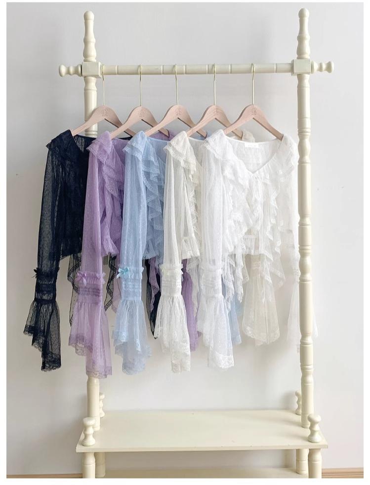 With PUJI - Letters and Poetry - Summer Classic Lolita Tulle Lace Bolero with Multi-Color