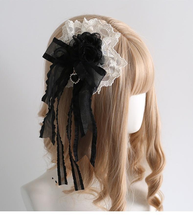 Xiaogui - Maid Lolita Hairband Doll Lolita Cuffs and Top Hat