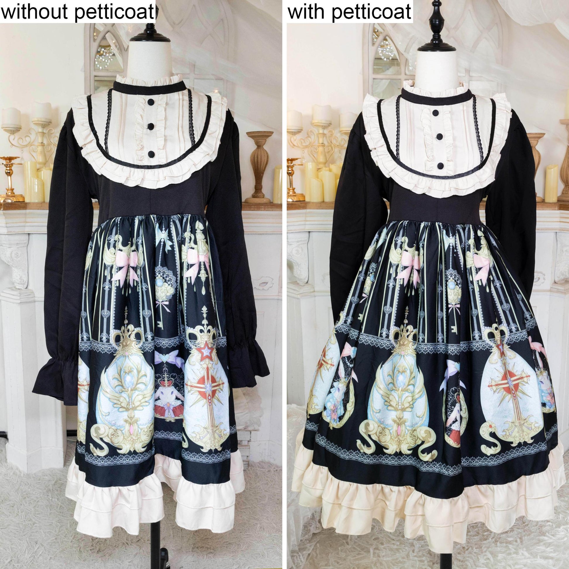 Noloria by 42Lolita -Upgraded 17.7 (45 cm) Organza Lolita Puffy Petticoat"