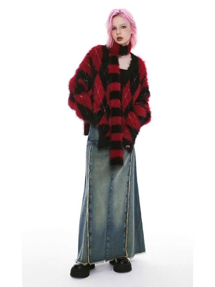 Extra Long Mink Hair Jacket【s0000004976】