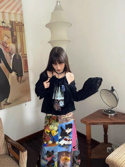 Lace Outer Sunscreen Long Sleeve Cutout Top【s0000005067】